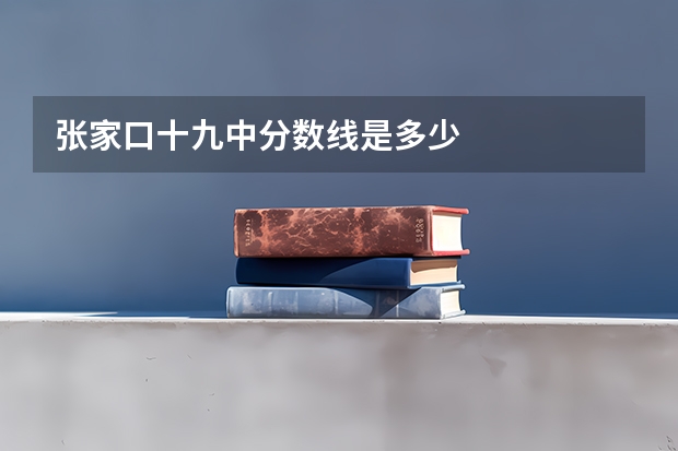 张家口十九中分数线是多少