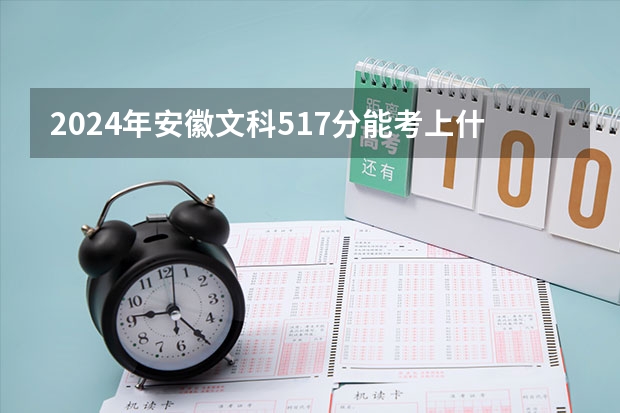 2024年安徽文科517分能考上什么大学？