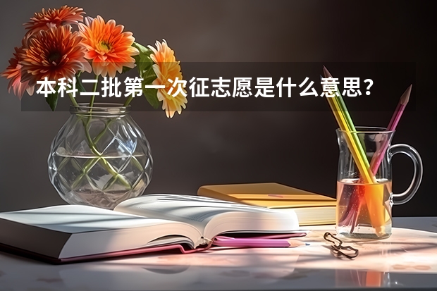 本科二批第一次征志愿是什么意思？