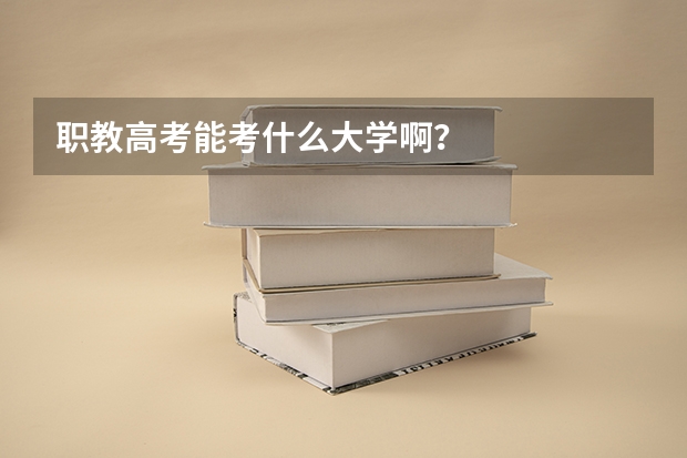 职教高考能考什么大学啊？