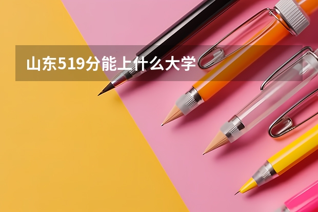 山东519分能上什么大学