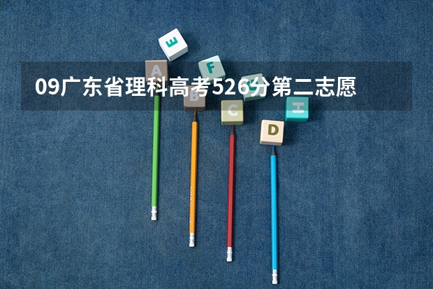 09广东省理科高考526分第二志愿能被茂名学院录取吗?