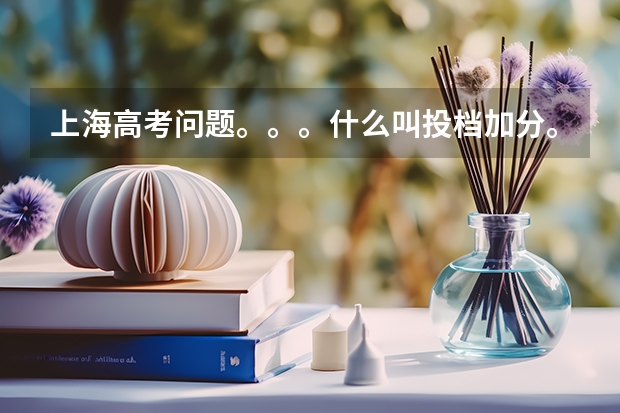 上海高考问题。。。什么叫投档加分。。