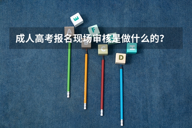 成人高考报名现场审核是做什么的？