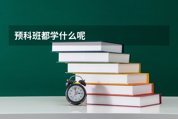 预科班都学什么呢
