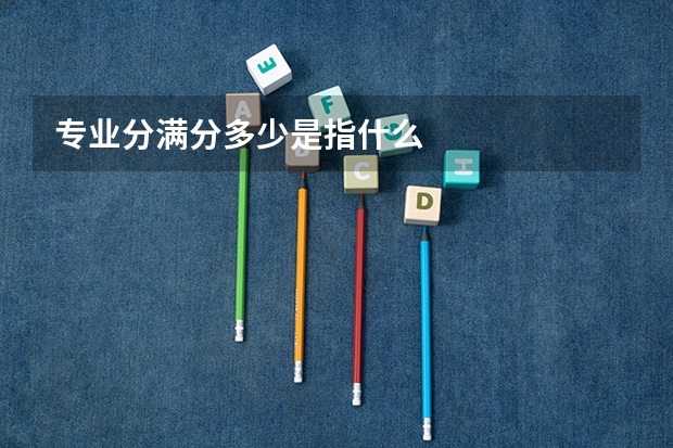 专业分满分多少是指什么