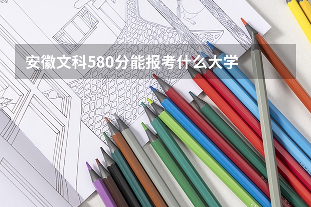 安徽文科580分能报考什么大学