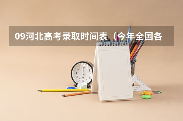09河北高考录取时间表（今年全国各省的高考志愿填报时间是几号？）