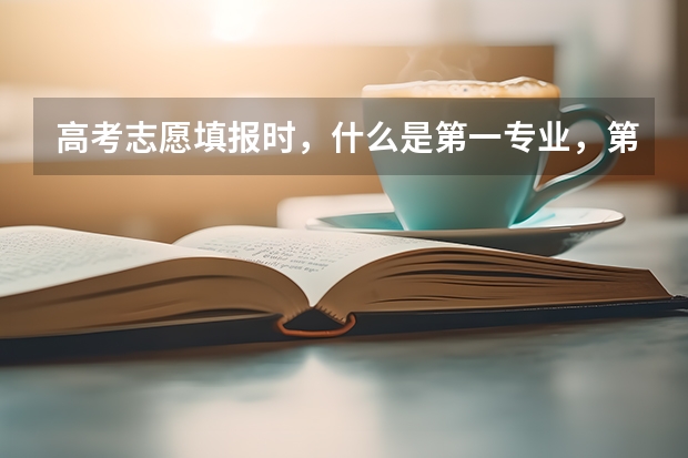 高考志愿填报时，什么是第一专业，第二专业啊