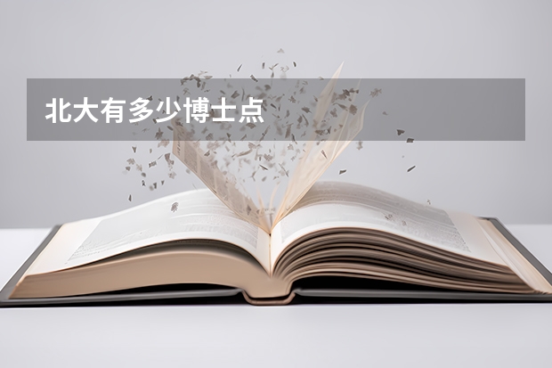 北大有多少博士点