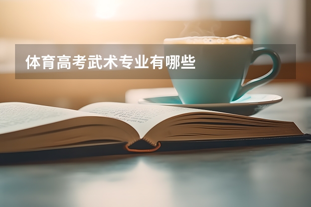 体育高考武术专业有哪些