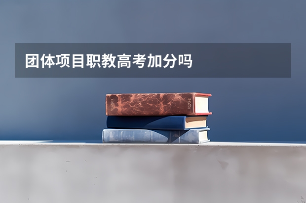 团体项目职教高考加分吗