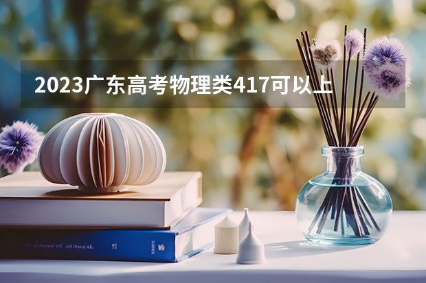 2023广东高考物理类417可以上什么大学