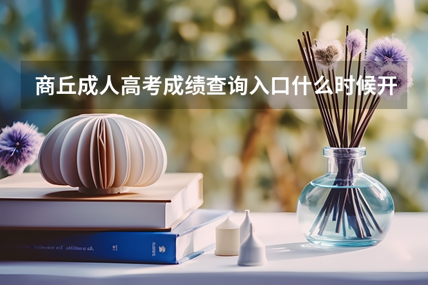 商丘成人高考成绩查询入口什么时候开通？