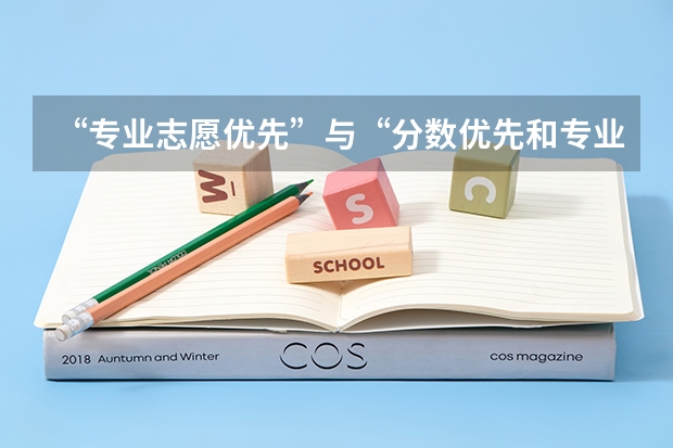 “专业志愿优先”与“分数优先和专业优先”有什么区别？