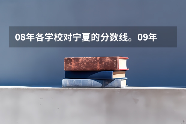 08年各学校对宁夏的分数线。09年各学校宁夏地区的招生人数（云南有哪几所一本和二本大学）