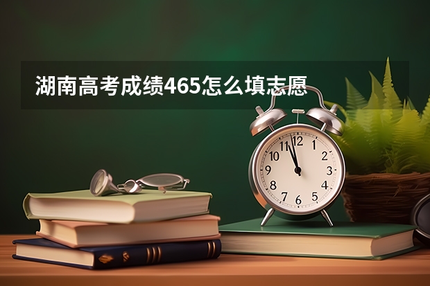 湖南高考成绩465怎么填志愿