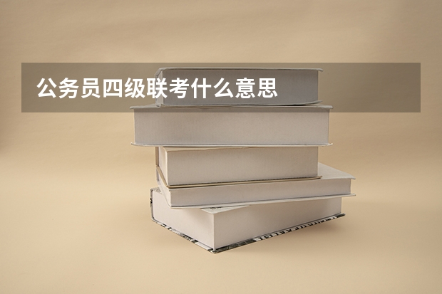 公务员四级联考什么意思