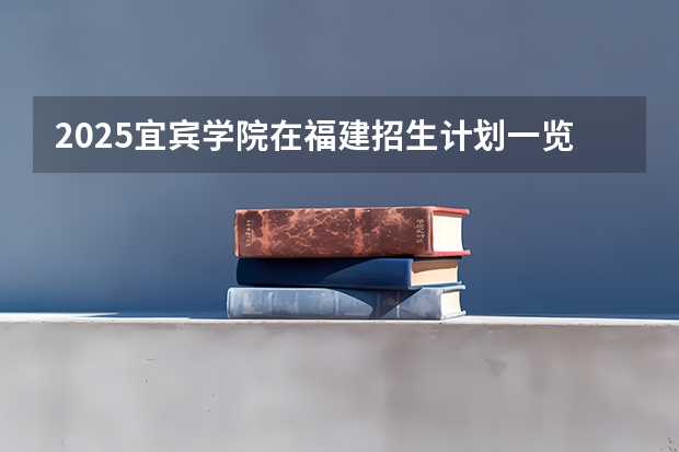 2025宜宾学院在福建招生计划一览表