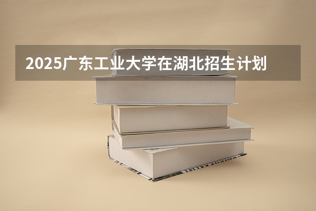 2025广东工业大学在湖北招生计划一览表