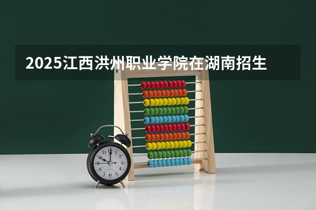 2025江西洪州职业学院在湖南招生计划一览表
