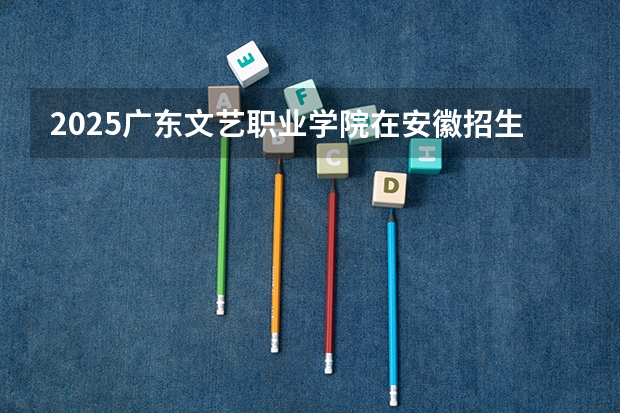 2025广东文艺职业学院在安徽招生计划一览表