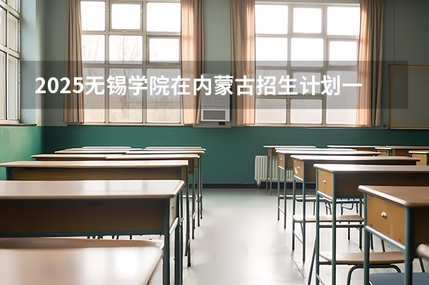 2025无锡学院在内蒙古招生计划一览表