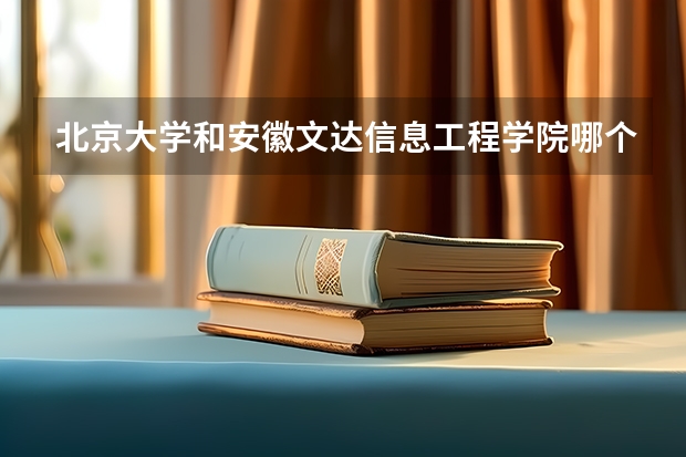北京大学和安徽文达信息工程学院哪个好 历年录取分数线一览