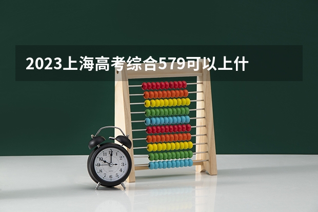 2023上海高考综合579可以上什么大学