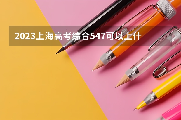 2023上海高考综合547可以上什么大学