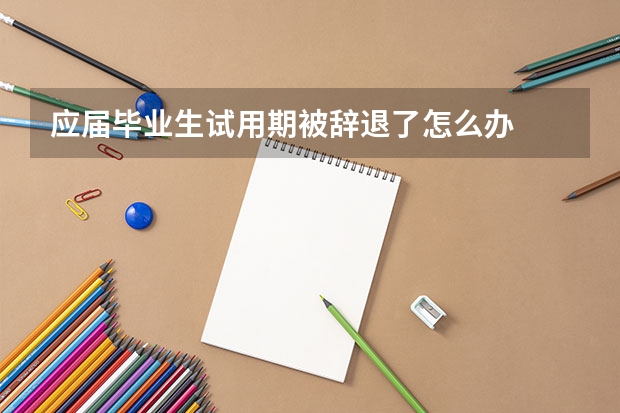 应届毕业生试用期被辞退了怎么办