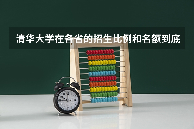 清华大学在各省的招生比例和名额到底是依据什么制定的，其它大学呢？
