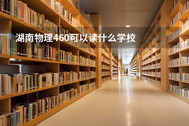 湖南物理460可以读什么学校