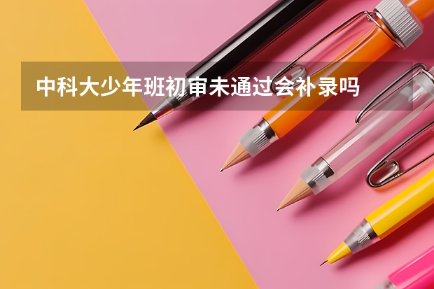 中科大少年班初审未通过会补录吗