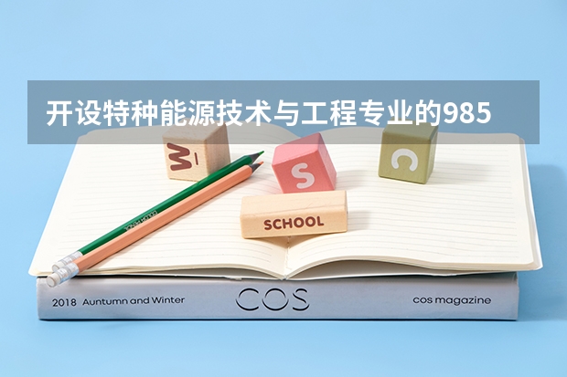 开设特种能源技术与工程专业的985类大学有几所