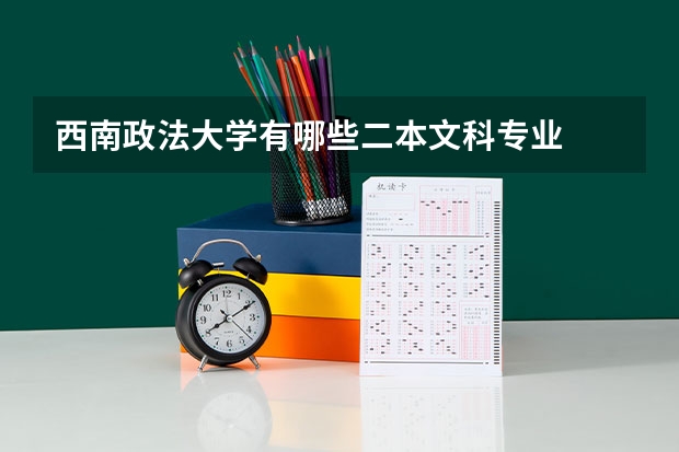 西南政法大学有哪些二本文科专业