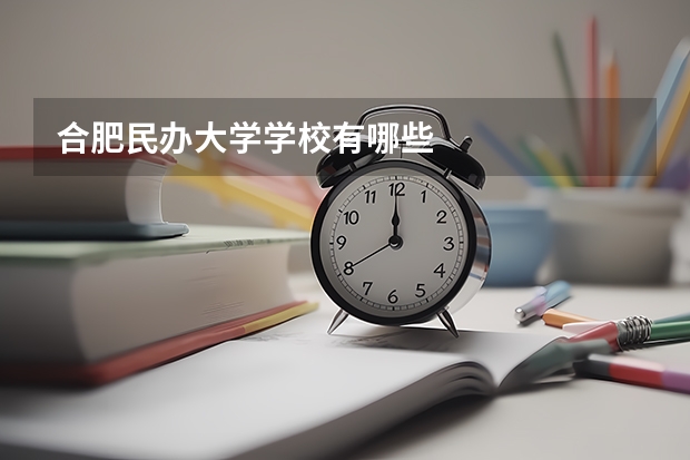 合肥民办大学学校有哪些