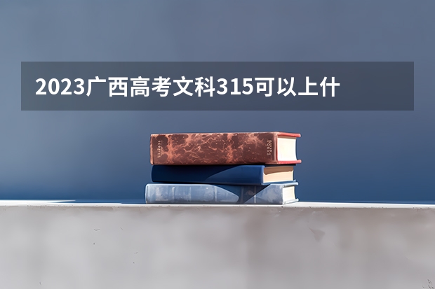 2023广西高考文科315可以上什么大学