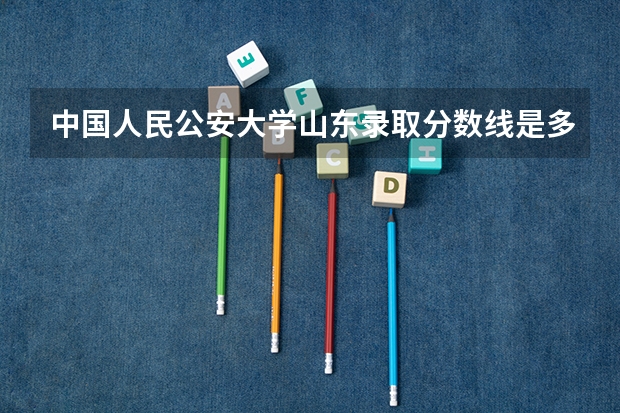 中国人民公安大学山东录取分数线是多少（招生人数）