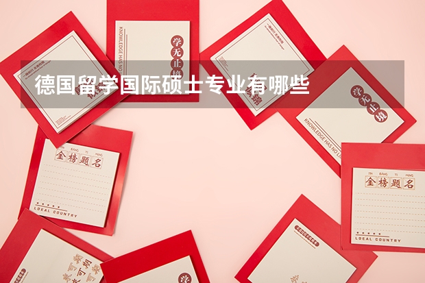 德国留学国际硕士专业有哪些