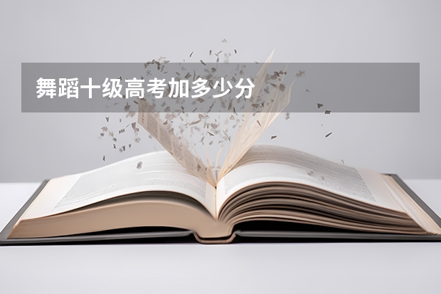 舞蹈十级高考加多少分