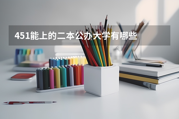 451能上的二本公办大学有哪些
