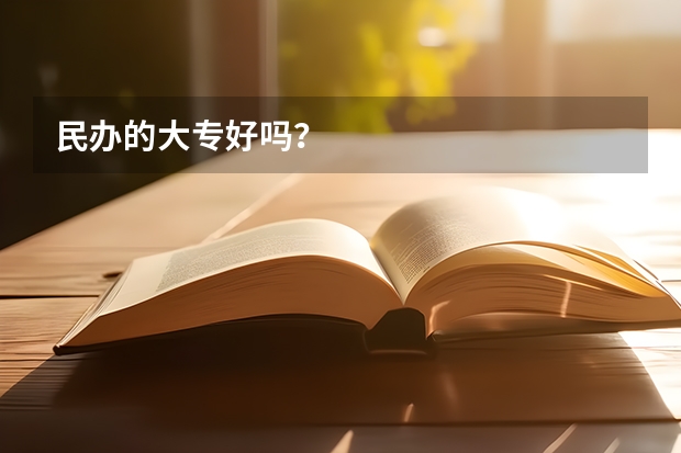 民办的大专好吗？