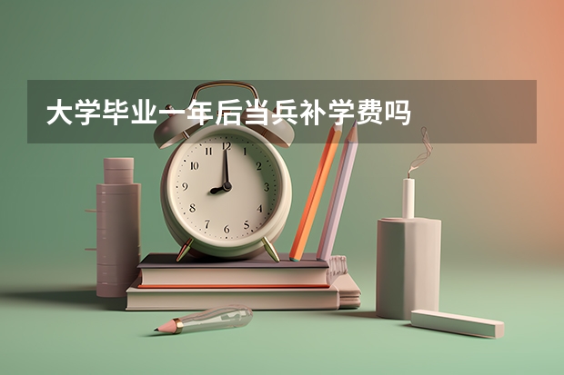 大学毕业一年后当兵补学费吗