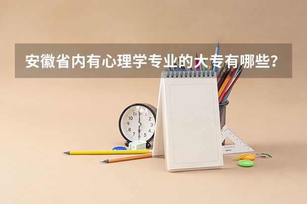 安徽省内有心理学专业的大专有哪些？