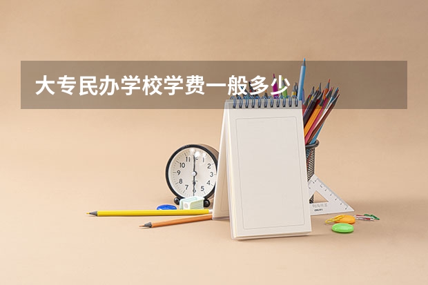 大专民办学校学费一般多少