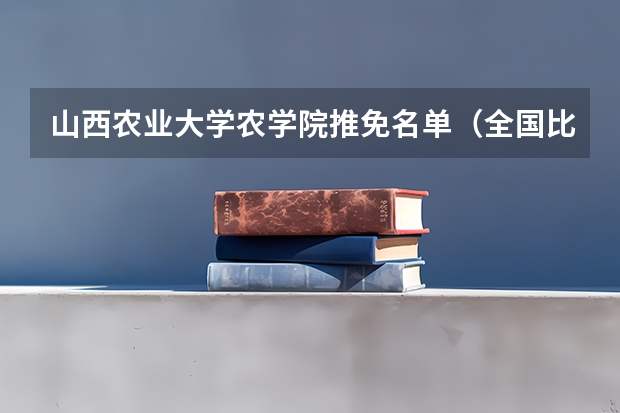 山西农业大学农学院推免名单（全国比较好的三本院校）