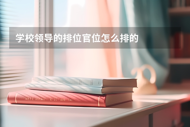 学校领导的排位官位怎么排的